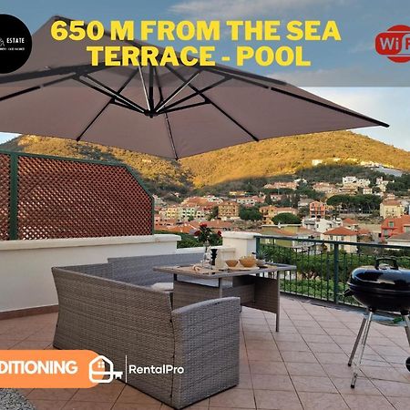 650 Metri Dal Mare - Wifi - Terrazzo - Piscina - A/C Apartamento Pietra Ligure Exterior foto